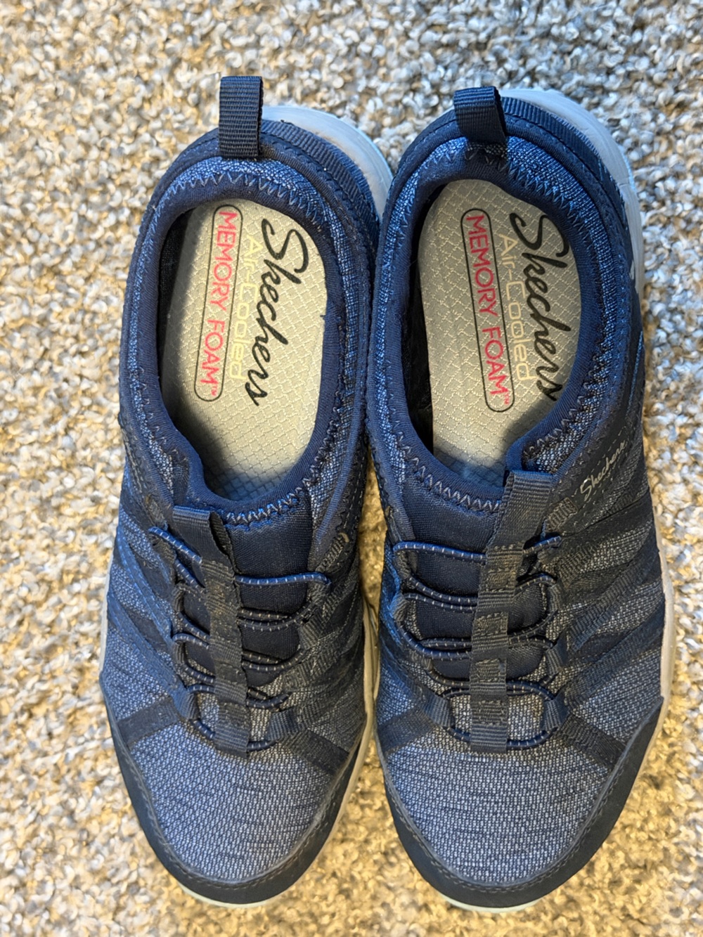 Skechers Navy Blue Memory Foam Slip-Ons Womens Size 6